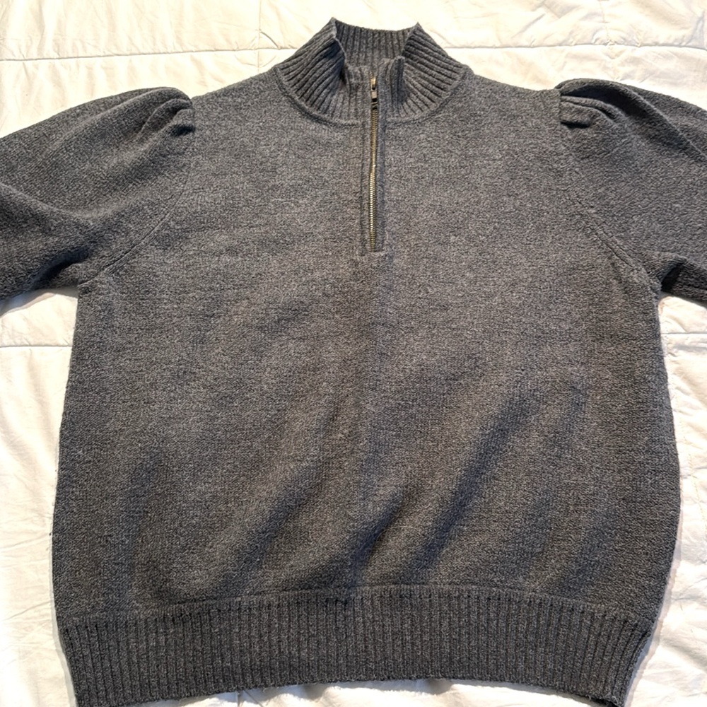 Universal Thread Gray Half-Zip Sweater - image 1